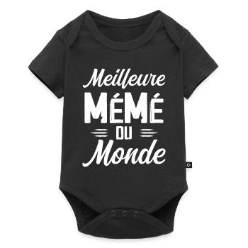 Cadeau Mémé Meilleure Mémé du Monde - Body à manches courtes Premium Bébé - noir - Devant