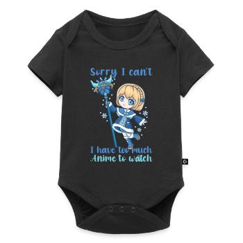 Désolé, je ne peux pas, j’ai trop d’anime à regarder - Body à manches courtes Premium Bébé - noir - Devant