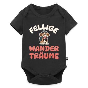 Fellige Wanderträume - Wandern - Hunde - Baby Premium Kurzarmbody - Schwarz - Vorne