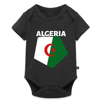 DZ Algérie Drapeau Algérien Forme Pentagon - Body à manches courtes Premium Bébé - noir - Devant