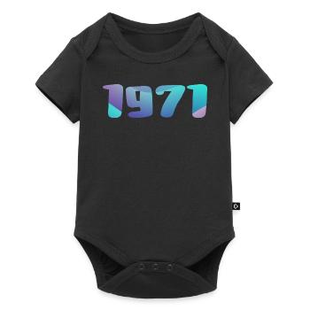 Cadeau Anniversaire 1971 Millésime 1971 Rétro 1971 - Body à manches courtes Premium Bébé - noir - Devant