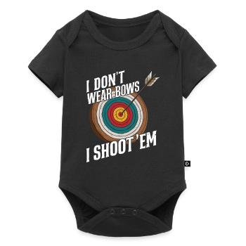 I Don't Wear Bows I Shoot Them Archer - Baby Premium short-sleeve bodysuit - black - Front