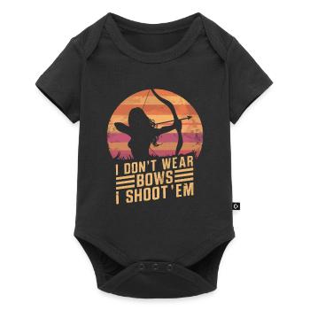 I Don't Wear Bows I Shoot Them Archer - Baby Premium short-sleeve bodysuit - black - Front