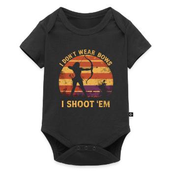 I Don't Wear Bows I Shoot Them Archer - Baby Premium short-sleeve bodysuit - black - Front