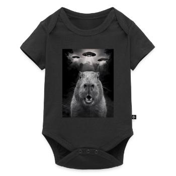 Capybara Selfie OVNI Extraterrestres Drôles D’animaux Photos - Body à manches courtes Premium Bébé - noir - Devant