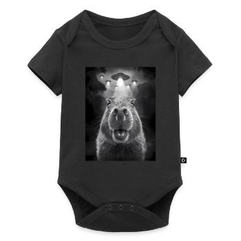 Capybara Selfie OVNI Extraterrestres Drôles D’animaux Photos - Body à manches courtes Premium Bébé - noir - Devant
