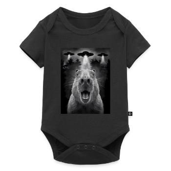 Capybara Selfie OVNI Extraterrestres Drôles D’animaux Photos - Body à manches courtes Premium Bébé - noir - Devant