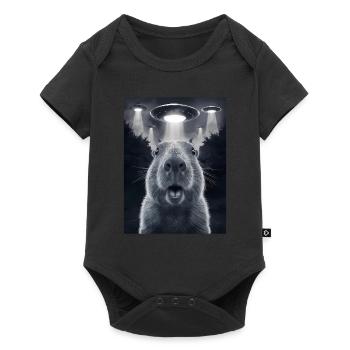 Capybara Selfie OVNI Extraterrestres Drôles D’animaux Photos - Body à manches courtes Premium Bébé - noir - Devant