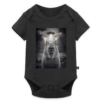 Capybara Selfie OVNI Extraterrestres Drôles D’animaux Photos - Body à manches courtes Premium Bébé - noir - Devant