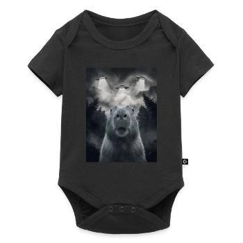 Capybara Selfie OVNI Extraterrestres Drôles D’animaux Photos - Body à manches courtes Premium Bébé - noir - Devant