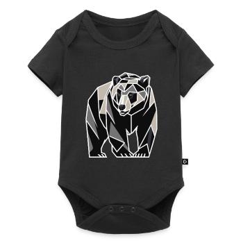 Polygone d’ours - Body à manches courtes Premium Bébé - noir - Devant