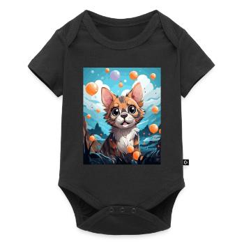Bengal Cat - Baby Premium short-sleeve bodysuit - black - Front