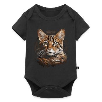 Chat du Bengale - Body à manches courtes Premium Bébé - noir - Devant