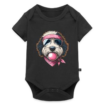 Bernedoodle Dog - Baby Premium short-sleeve bodysuit - black - Front