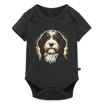 Bernedoodle Dog - Baby Premium short-sleeve bodysuit - black - Front
