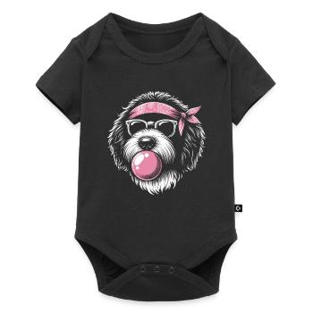 Bernedoodle Dog - Baby Premium short-sleeve bodysuit - black - Front