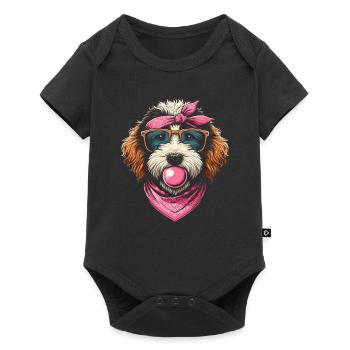 Bernedoodle Dog - Baby Premium short-sleeve bodysuit - black - Front