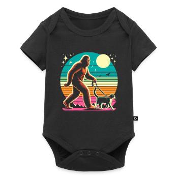 Bigfoot Cat - Baby Premium short-sleeve bodysuit - black - Front