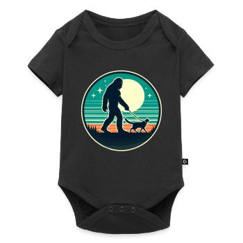 Bigfoot Cat - Baby Premium short-sleeve bodysuit - black - Front