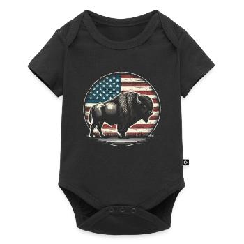 American Bison - Baby Premium short-sleeve bodysuit - black - Front