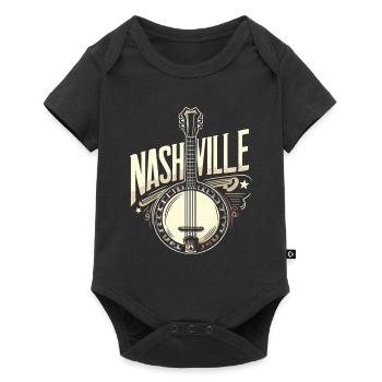 Banjo Guitar Bluegrass Music Nashville - Baby Premium short-sleeve bodysuit - black - Front