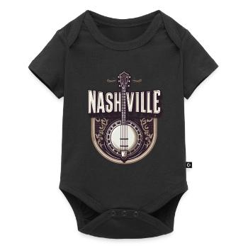 Banjo Guitar Bluegrass Music Nashville - Baby Premium short-sleeve bodysuit - black - Front