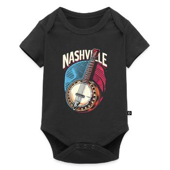 Banjo Guitar Bluegrass Music Nashville - Baby Premium short-sleeve bodysuit - black - Front