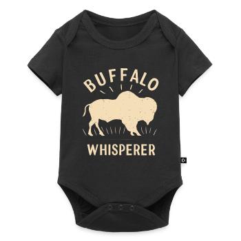 Buffalo Whisperer - Baby Premium Kurzarmbody - Schwarz - Vorne