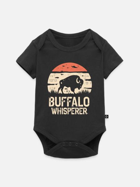 Buffalo Whisperer - Baby Premium Kurzarmbody - Schwarz