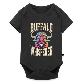 Buffalo Whisperer - Baby Premium Kurzarmbody - Schwarz - Vorne