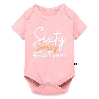 Freche Und Ein bisschen Schlaue Assy Spaß zum 60. Geburtstag - Baby Premium Kurzarmbody - Rosa - Vorne