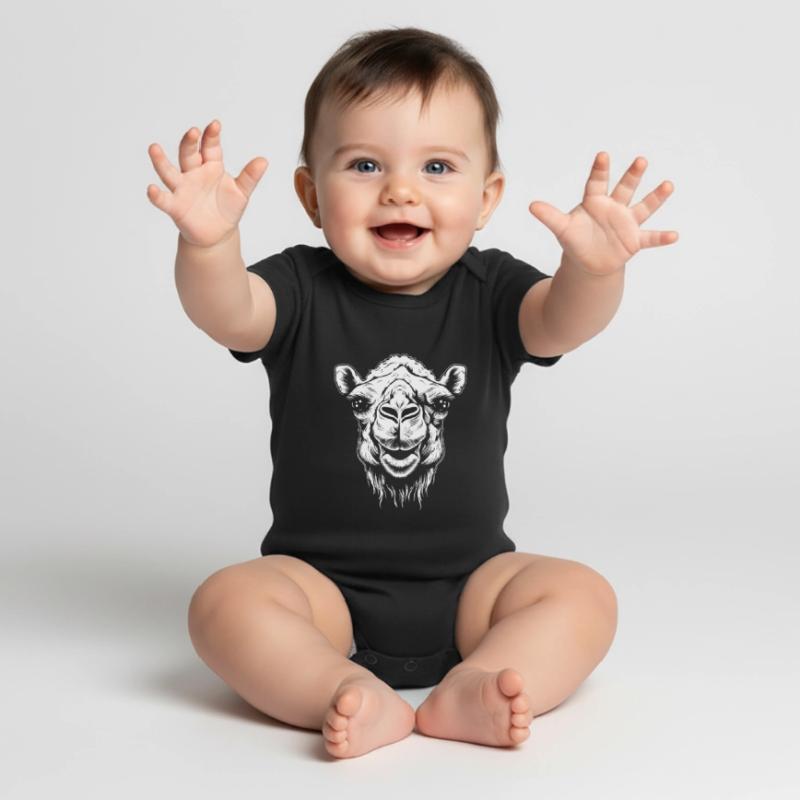 Kamel Kamelkopf Baby Premium Kurzarmbody