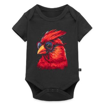 Cardinal Vogel rouge - Body à manches courtes Premium Bébé - noir - Devant
