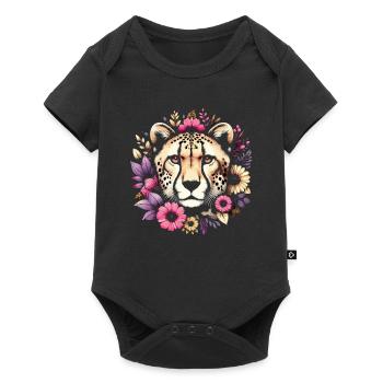 Cheetah Gepard - Baby Premium short-sleeve bodysuit - black - Front