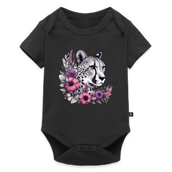 Cheetah Gepard - Baby Premium short-sleeve bodysuit - black - Front