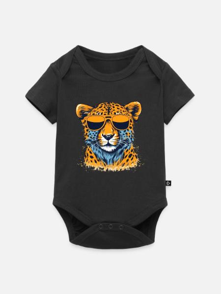 Cheetah Gepard - Baby Premium Kurzarmbody - Schwarz