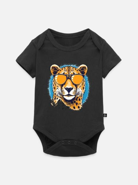 Cheetah Gepard - Baby Premium Kurzarmbody - Schwarz