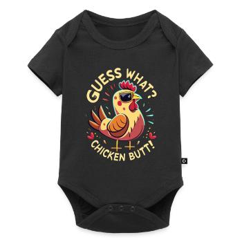 Guess What Chicken Butt - Baby Premium short-sleeve bodysuit - black - Front