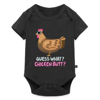 Guess What Chicken Butt - Baby Premium short-sleeve bodysuit - black - Front