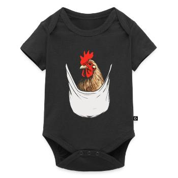 Chicken In Pocket - Baby Premium short-sleeve bodysuit - black - Front