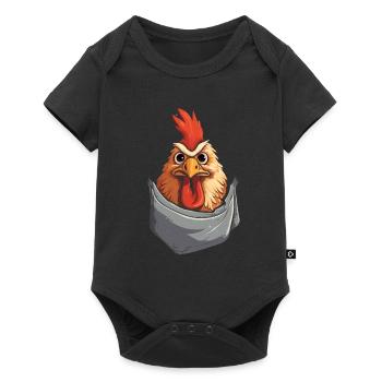 Chicken In Pocket - Baby Premium short-sleeve bodysuit - black - Front