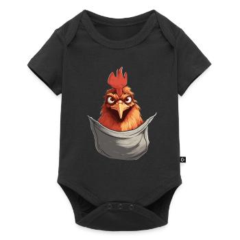Chicken In Pocket - Baby Premium short-sleeve bodysuit - black - Front