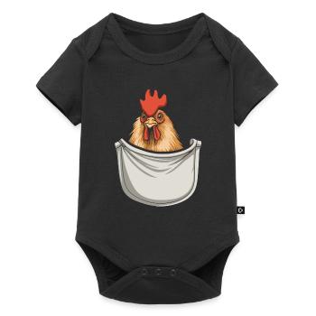 Chicken In Pocket - Baby Premium short-sleeve bodysuit - black - Front