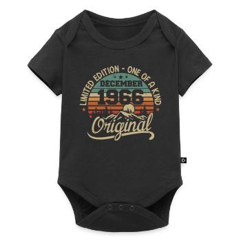 Original 59th Anniversary Gift, December 1966 - Baby Premium short-sleeve bodysuit - black - Front