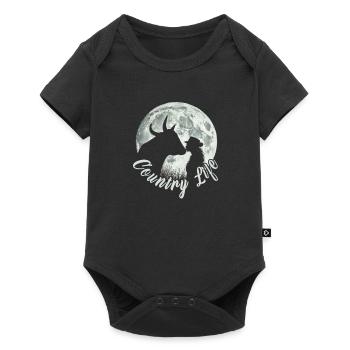 Amour des animaux Ferme Fermier Femme du fermier Vie à la ferme - Body à manches courtes Premium Bébé - noir - Devant