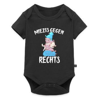 Trans miezen gegen rechts - Baby Premium Kurzarmbody - Schwarz - Vorne