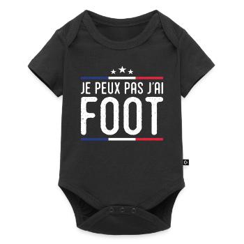 Je Peux pas j'ai foot football joueur Footballeur - Body à manches courtes Premium Bébé - noir - Devant