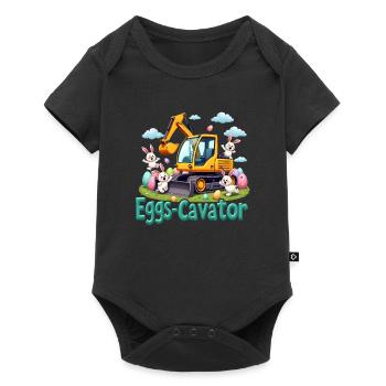 Eggs Cavator Easter Bunny Excavator Egg Circle - Baby Premium short-sleeve bodysuit - black - Front