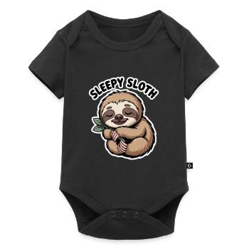 Sleepy Sloth - Paresseux endormi - Body à manches courtes Premium Bébé - noir - Devant