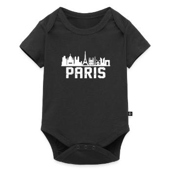 Paris Skyline - Baby Premium short-sleeve bodysuit - black - Front